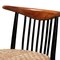 Baxton Studio Parthenia MidCentury  Black and Walnut Brown Finished Mahogany Wood and Natural Rattan Dining Chair 224-12838-ZORO - alternate 4